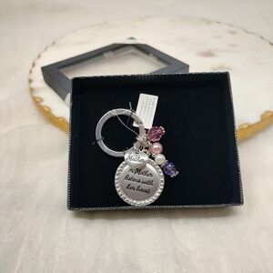 Silver Key Holder with Pink and Purple Accents
